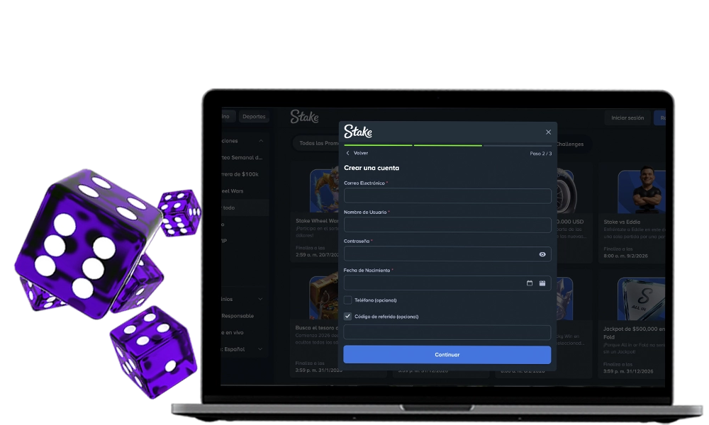 Cómo Registrarse en Stake Página Oficial
